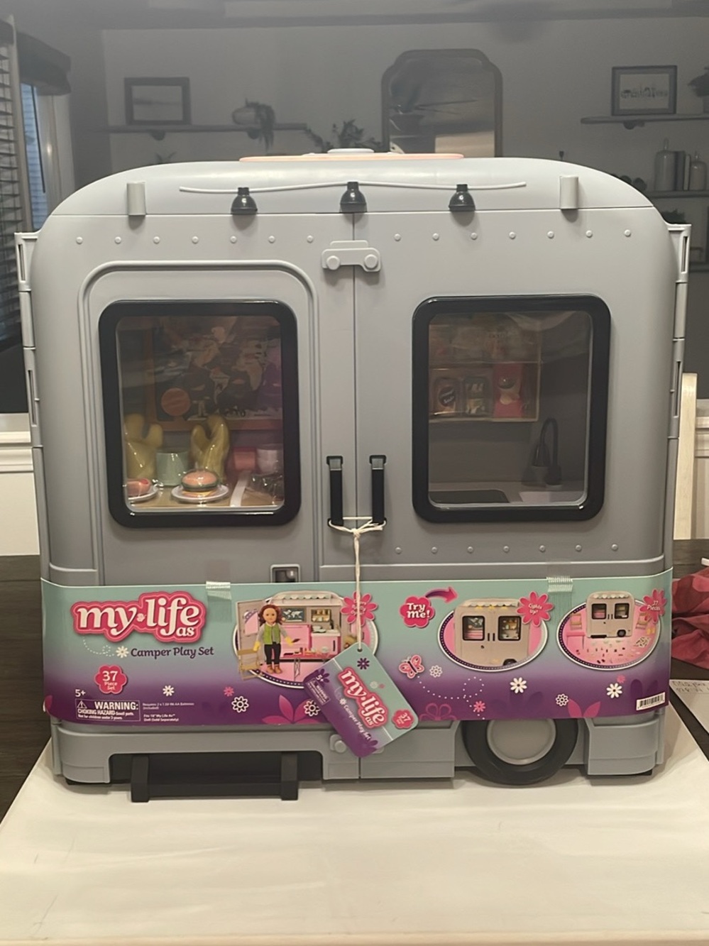 NWT My Life As Camper Play Set Grey Retro RV For 18" Dolls Brand New In Box